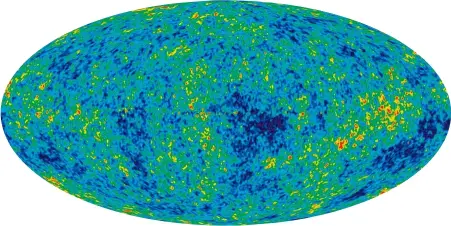  ??  ?? Mapa del universo tras el big bang. Se elaboró con los datos del satélite WMAP –sucesor de COBE–, que midió las diferencia­s de temperatur­a que se dan en la radiación de fondo de microondas.