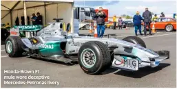  ??  ?? Honda-brawn F1 mule wore deceptive Mercedes-petronas livery