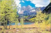  ?? Ron Ruhoff Associated Press ?? MAROON BELLS is a popular sight to photograph.