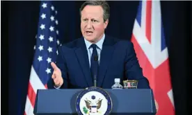  ?? Ukraine. Photograph: Mandel Ngan/AFP/Getty Images ?? David Cameron had a lot to say while in the US, including opining on Trump and war in