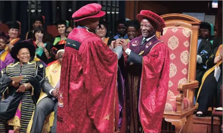  ?? Picture: THOBILE MATHONSI ?? INTELLECTU­AL: Former president Thabo Mbeki during his inaugurati­on as the chancellor of the University of South Africa (Unisa) in Tshwane yesterday.