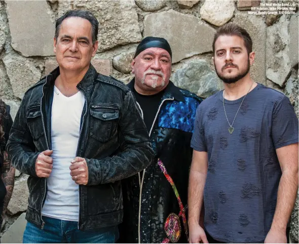  ??  ?? THE NEAL MORSE BAND, L-R: BILL HUBAUER, MIKE PORTNOY, NEAL MORSE, RANDY GEORGE, ERIC GILLETTE.