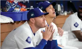  ?? Photograph: Lee Jin-man/AP ?? Shohei Ohtani and Freddie Freeman are part of a dangerous Dodgers batting lineup.