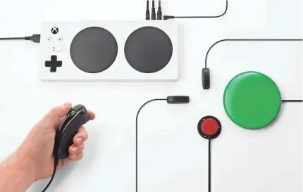  ?? MICROSOFT ?? Tech firms are increasing­ly helping blind and deaf users. Xbox’s Adaptive Controller makes gaming accessible.