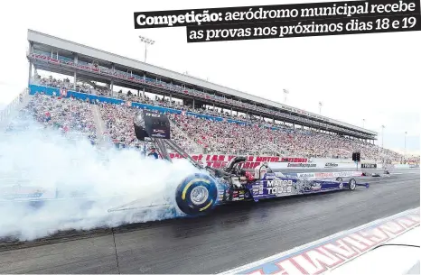  ?? ?? Uma corrida de dragsters é espetáculo garantido e o Mogadouro será palco do campeonato nacional