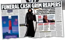  ?? ?? SCANDAL: The MoS probe found a call centre was using aggressive tactics to sell pre-paid plans for funerals