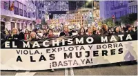  ?? VIOLETA SANTOS MOURA/REUTERS ?? Some 100 women are killed in Spain every year, around half by current or former partners. Protesting in Madrid last year.