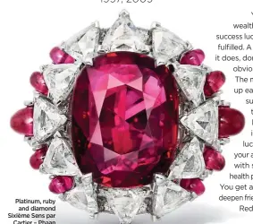  ?? ?? Platinum, ruby and diamond Sixième Sens par Cartier – Phaan ring, Cartier