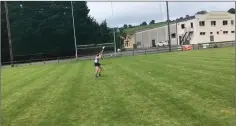  ??  ?? Wicklow hurler Martin O’Brien shot 32 wides as part of the fundraiser!