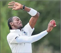  ??  ?? Jofra Archer could be taking aim at the Aussies at Lord’s