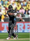  ??  ?? Grant Elliott became a cult hero in New Zealand after his matchwinni­ng innings in the World Cup semifinal win over South Africa in 2015.