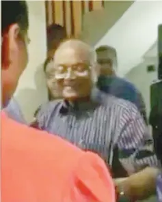  ??  ?? Gayoom leaves his residence after he was arrested in this image taken from video footage. — Reuters photo