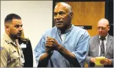  ?? JASON BEAN — THE RENO GAZETTE-JOURNAL VIA AP ?? Former NFL star O.J. Simpson plans to move to Florida after his release, which may come by Oct.t. 1.