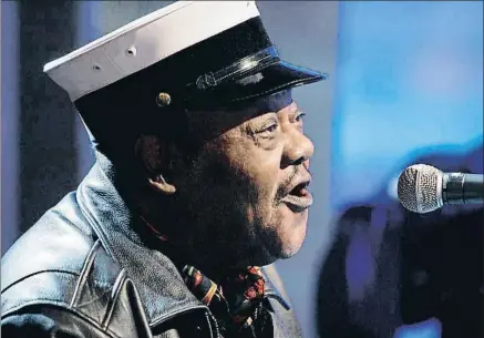  ?? RICHARD DREW / AP ?? El legendario Fats Domino, fallecido el pasado martes, en una actuación del año 2007