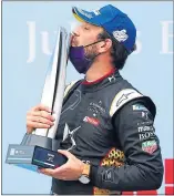  ??  ?? Jean-eric Vergne celebrates his win in Rome yesterday