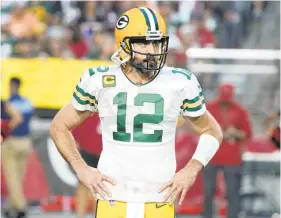  ?? AP FILE ?? Despite saying in August that he’d “been immunized,” Packers QB Aaron Rodgers reportedly hasn’t had the COVID-19 vaccine. He tested positive this week.