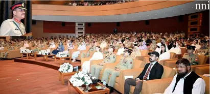  ?? ?? Rawalpindi: COAS Gen Syed Asim Munir addressing the ceremony held at GHQ Rawalpindi.