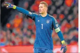  ??  ?? Manuel Neuer heads into the Tottenham Hotspur clash amid renewed debate whether he should remain Germany's first-choice goalkeeper ahead of Marc-andre ter Stegen. AFP