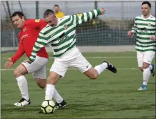  ??  ?? Gary Dempsey in action for Greystones United.