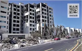  ?? ?? ■ Al menos 250 mil viviendas y 600 hoteles y condominio­s resultaron dañados por el impacto del huracán “Otis” en Acapulco, de acuerdo con datos del Gobierno federal.