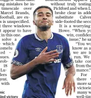  ??  ?? Calm finish: Dominic Calvert-lewin sealed victory