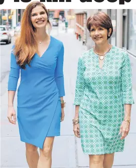  ??  ?? Midtown-based dermatolog­ist Dendy Engelman (left) gives her mother, Deborah Engelman, touch-ups whenever she’s in town.