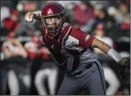  ??  ?? Junior catcher Casey Opitz threw out six base runners on 16 attempts for Arkansas before the season was called off. He was also batting .302 with 1 home run and 11 RBI. (NWA Democrat-Gazette/Ben Goff)