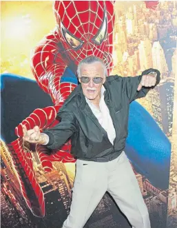  ?? Picture: PA ?? Stan Lee pictured in 2004 at the movie premiere of one of his favourite characters, Spider-Man.