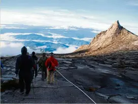  ??  ?? The view of the valley from Mount Kinabalu is absolutely breathtaki­ng.