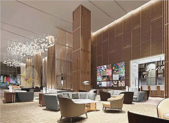  ??  ?? Hotel lounge: An artist’s impression of the lounge area in the DoubleTree by Hilton i-City Hotel, Shah Alam.