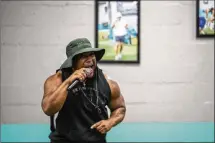  ?? ALYSSA POINTER / ALYSSA. POINTER@AJC.COM ?? Effect Fitness founder Keundric “Dooley” Loucious streams his boot camps for free on Effect Fitness’s Instagram Live and Facebook Live.