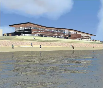  ??  ?? Artist’s impression of the Gatty Marine centre in East Sands, St Andrews.