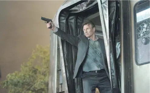  ?? PHOTOS: JAY MAIDMENT / LIONSGATE VIA THE ASSOCIATED PRESS ?? Liam Neeson plays struggling insurance agent Michael McCauley in Jaume Collet-Serra’s new film The Commuter.