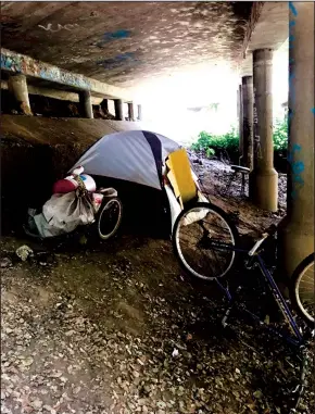  ?? COURTESY PHOTOGRAPH ?? In recent years, the City of Galt has made efforts to remove homeless encampment­s located within city limits.