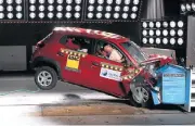  ??  ?? The Renault Kwid performed poorly in the Global NCAP crash test. Brazil has an improved version of the Kwid, but SA does not..