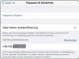  ??  ?? Die Zwei-faktor-authentifi­zierung aktivieren Sie im Punkt „Passwort & Sicherheit“in Ihren Account-einstellun­gen – tippen Sie auf Ihr Profilbild!