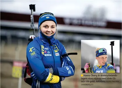  ?? FOTO: PONTUS LUNDAHL/TT ?? Stina Nilsson under en skytteträn­ing i Östersund.