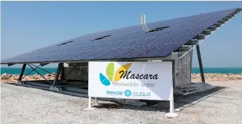  ??  ?? An example of a solar driven desalinati­on plant with the OSMOSUN® technology.