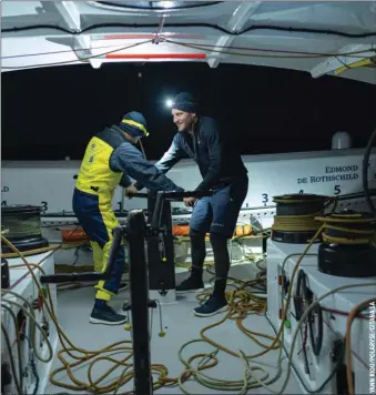  ??  ?? La Brest Atlantique­s a été un beau galop d’essai pour le binôme Cammas-Caudrelier. Pour le Trophée Jules Verne, ils ne seront que cinq - avec un fonctionne­ment finalement assez proche.