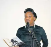  ??  ?? EXLPORATIO­N OF BLACKNESS: ‘Collective Amnesia’ author Koleka Putuma launched her book last week at the Athenaeum in Central