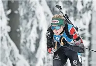  ?? [ AFP ] ?? Lisa Hauser lief in Antholz zu ihrem ersten Sieg im Biathlon-Weltcup.