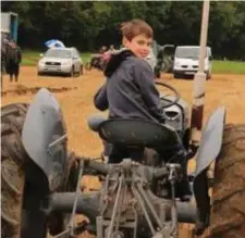  ??  ?? RIGHT: A vintage ploughman in training, Colm Taaffe at the Townley Hall vintage ploughing day.