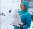  ?? Photograph courtesy of Mike Knox ?? Not all snow men were giant, as attested to by this wee snowman.