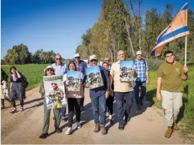  ?? (Liron Moldovan/Flash90) ?? ISRAELIS MARCH near the southern town of Sderot, near the northern Gaza Strip as they take part in the Harel march in support of re-settling the Gaza Strip, on February 29.