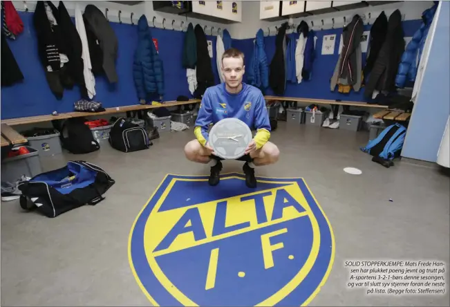  ?? (Begge foto: Steffensen) ?? SOLID STOPPERKJE­MPE: Mats Frede Hansen har plukket poeng jevnt og trutt på A-sportens 3-2-1-børs denne sesongen, og var til slutt syv stjerner foran de neste på lista.