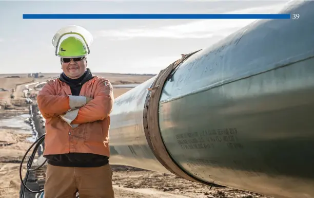  ?? Enbridge photo ?? Constructi­on on Enbridge’s Line 3 Replacemen­t Program in Alberta and Saskatchew­an in 2017. When completed between Alberta and Wisconsin in 2019, the project will come in at $5.3 billion, creating thousands of jobs.