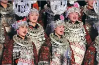  ?? PHOTOS BY XING WEN / CHINA DAILY ?? Choirs from more than 20 countries and regions take part in the internatio­nal choral festival in Kaili, Guizhou province. Singers from the Miao ethnic group (left) and Kentucky Harmony from the United States perform at the festival.