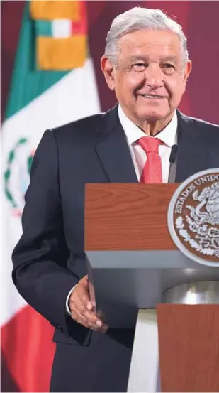  ?? ?? MENSAJE.
El presidente Andrés Manuel López Obrador, ayer.