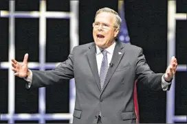  ?? STEVE HELBER / ASSOCIATED PRESS ?? Advisers for Republican presidenti­al candidate Jeb Bush have been discussing ways to retool his presidenti­al campaign just 100 days before the party’s first nominating contest.