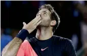  ?? AFP ?? Juan Martin del Potro celebrates his win over Milos Raonic in the Miami Open quarter- finals. —